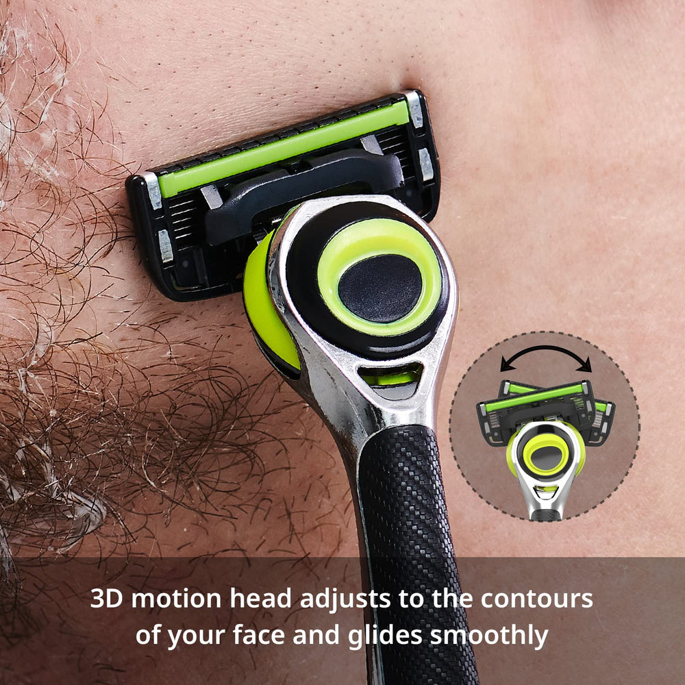 Flexible head of Dorco Pace 6 Pro 3D Motion following facial contours