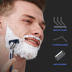 Dorco Pace 7 honeycomb guardbar surrounding shave cream for comfortable contact