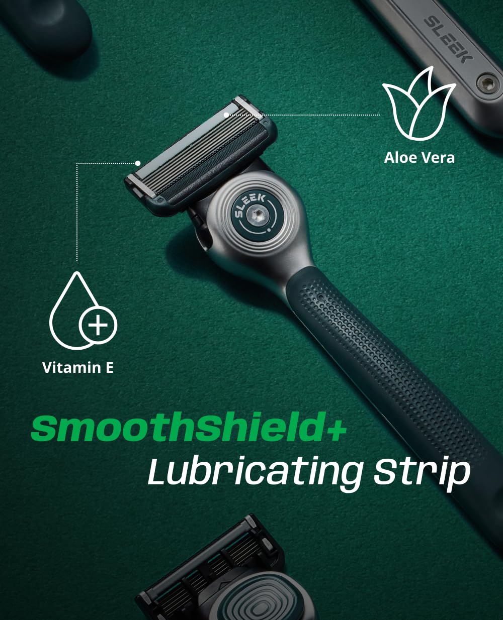 DORCO SLEEK open-flow cartridges stay cleaner between uses