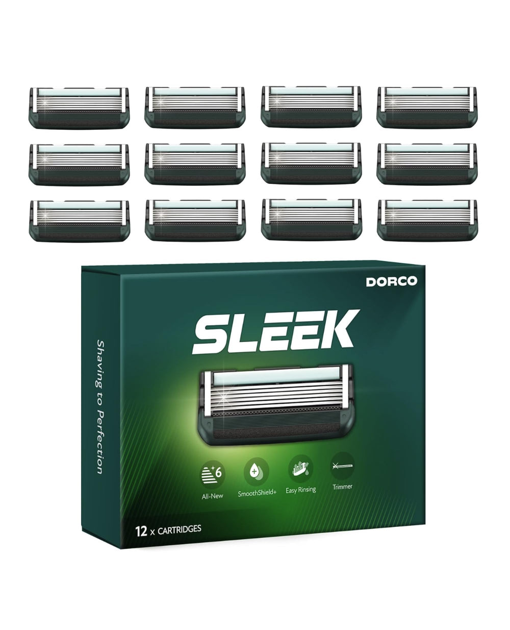 DORCO SLEEK six blade system for a close, comfortable shave
