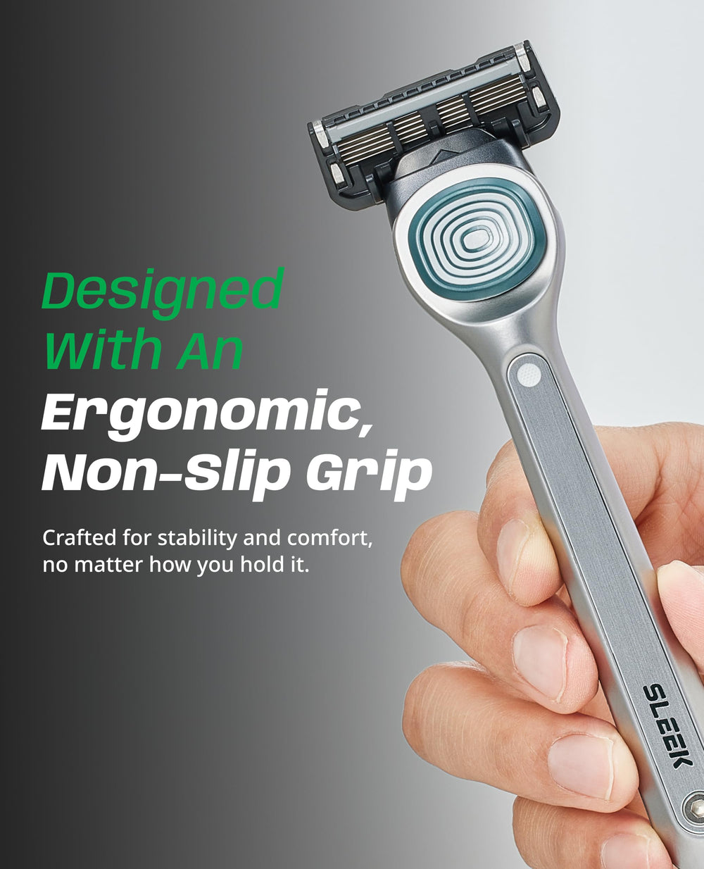 DORCO SLEEK cartridges stay clean with open-flow design and easy rinsing.
