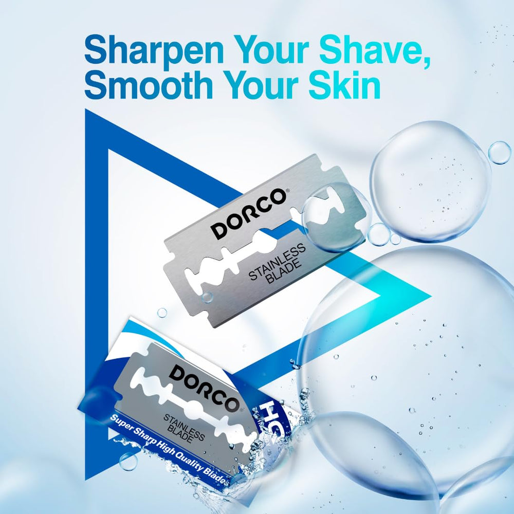 Dorco ST300 Platinum Extra blades installed in a standard razor for daily use.