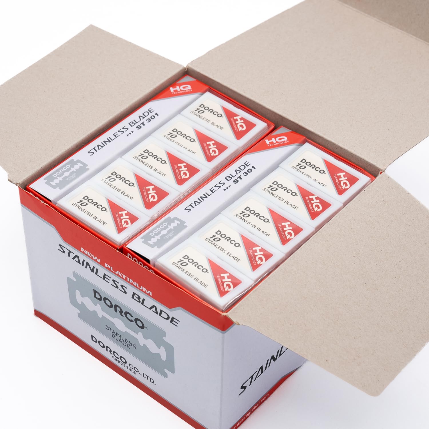 Dorco ST301 blades pack-10 close-up emphasizes durability and long-lasting use.