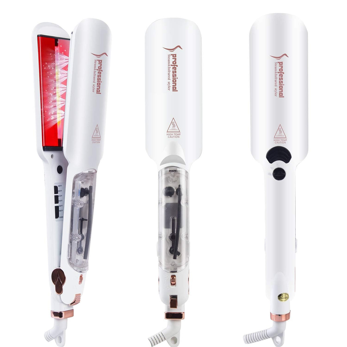 DORISILK steam hair straightener 2in plate for smooth, frizz-free results with moisture retention.