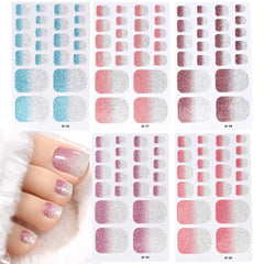 Dornail glitter gradient toe nail wraps shine for vibrant nail flair.
