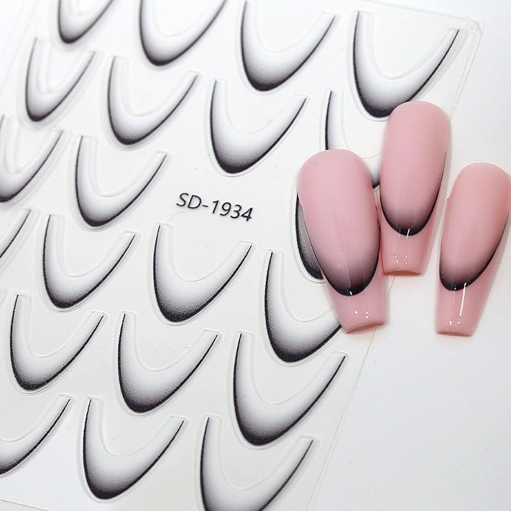 Dornail nail art supplies french-tip stickers work with base and top coats.