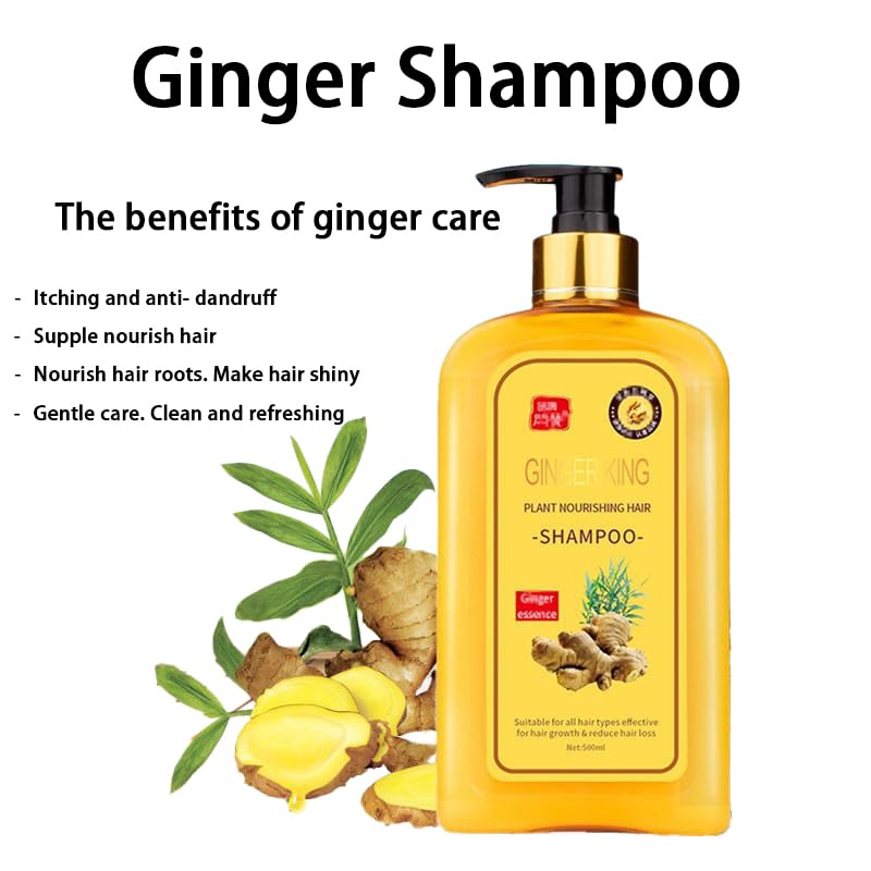 Ginaday shampoo lather shows rich cream foam with ginger aroma