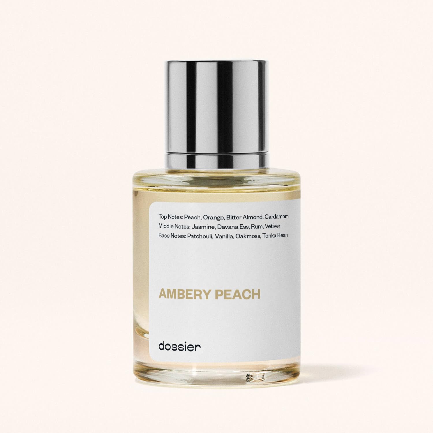 Dossier Ambery Peach on-skin swatch demonstrates how the scent settles over time.