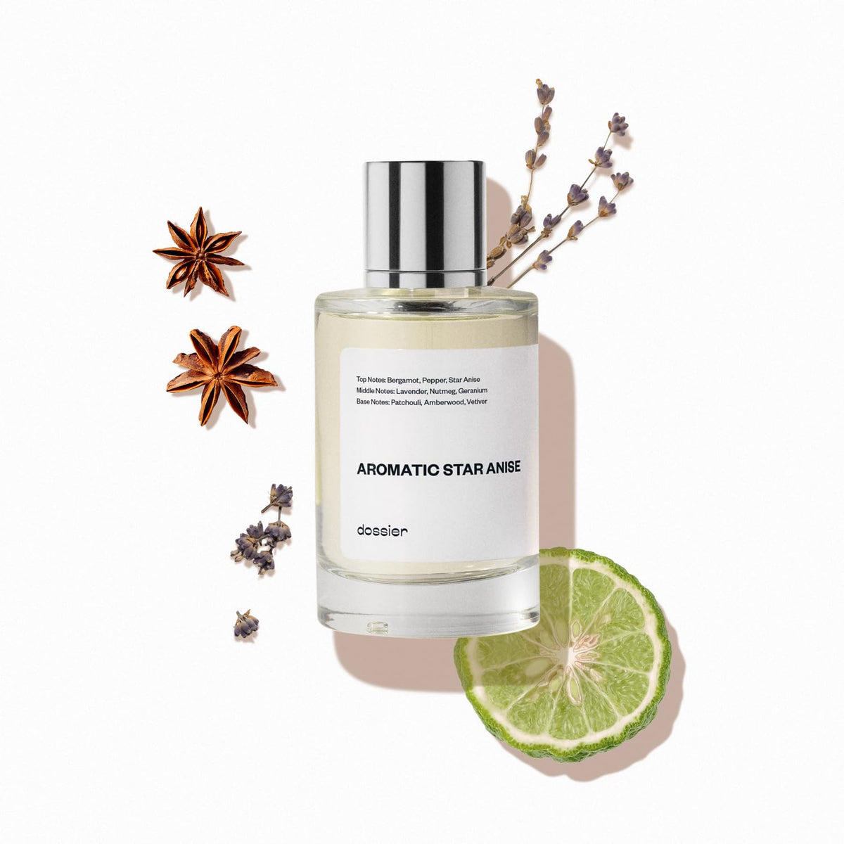 Dossier Aromatic Star Anise bottle front shows elegant design for everyday confidence.