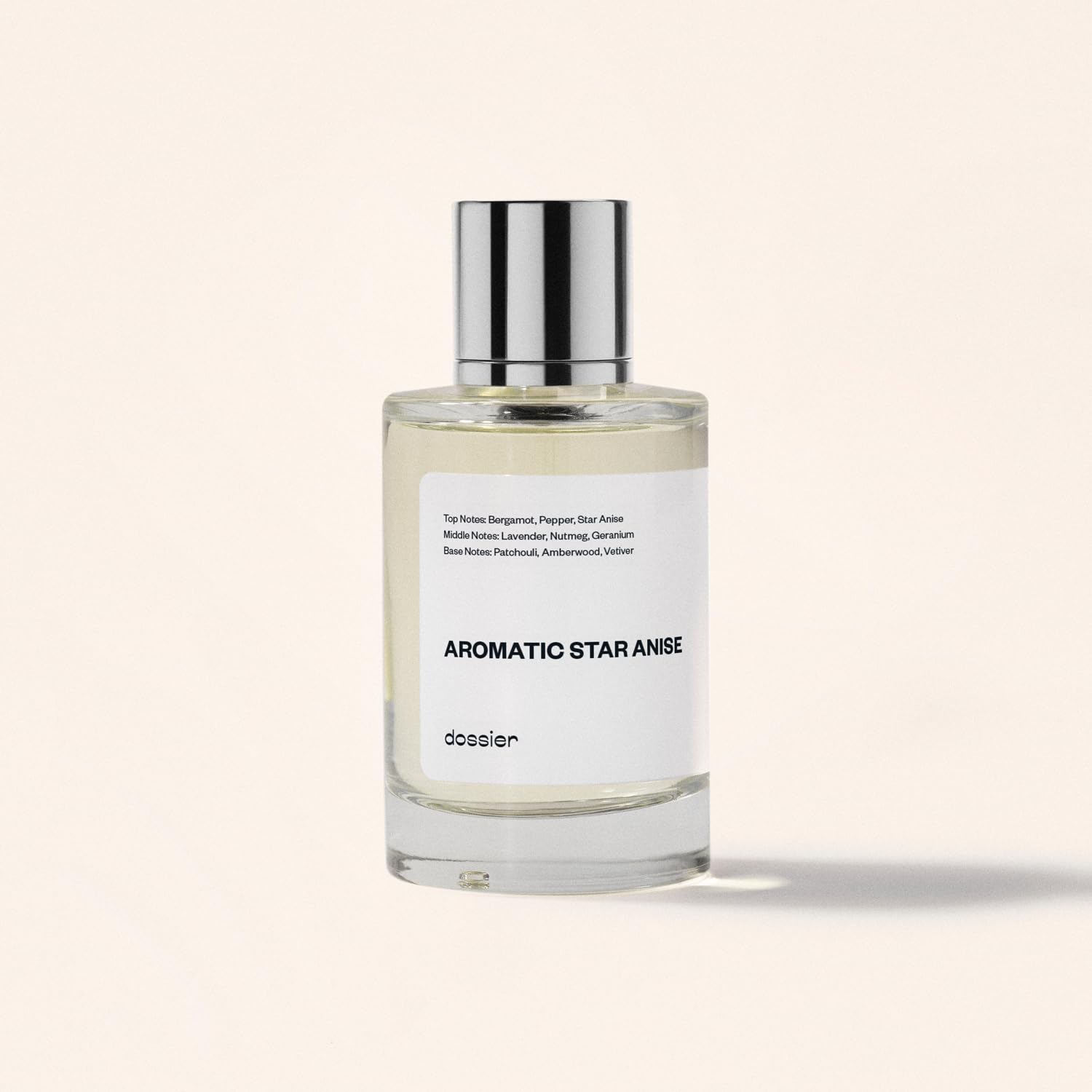 Dossier Aromatic Star Anise texture close-up hints at amber and vanilla base.