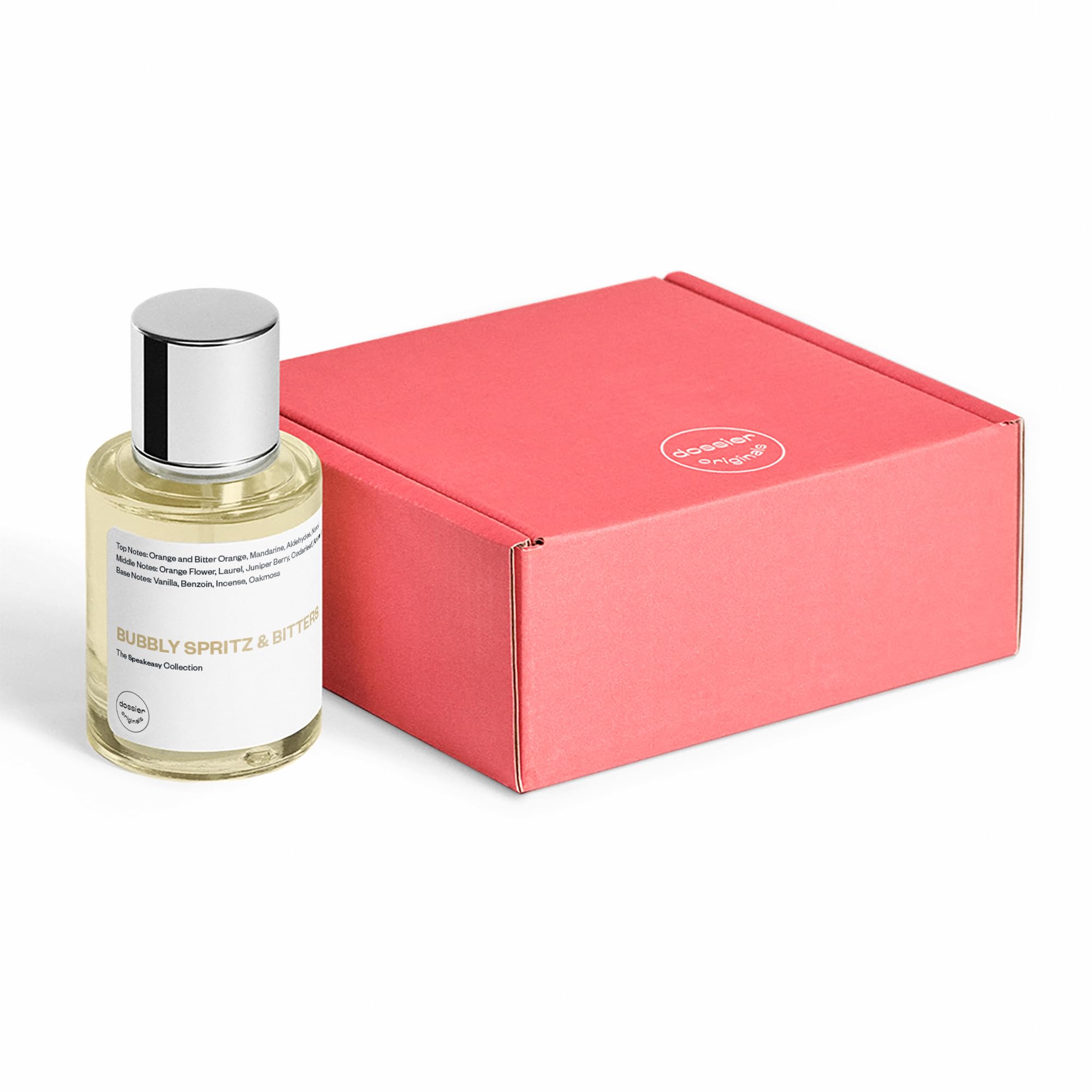 Neroli and citrus notes appear on the Dossier Bubbly Spritz label