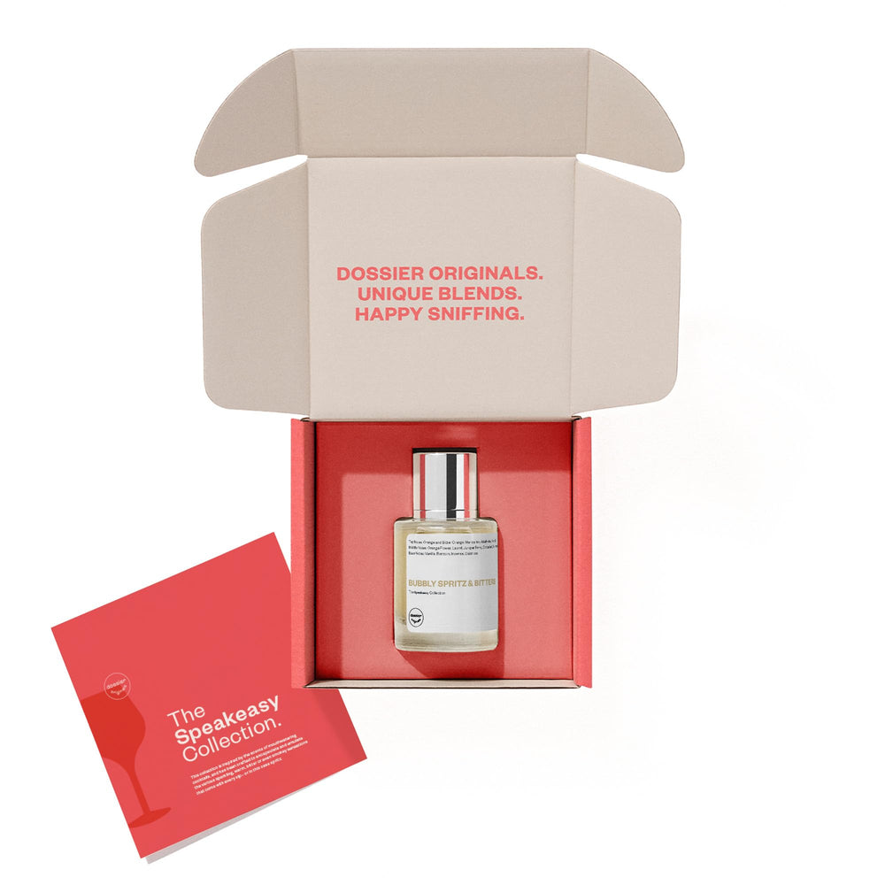 Warm woody base note vibe of Dossier Bubbly Spritz