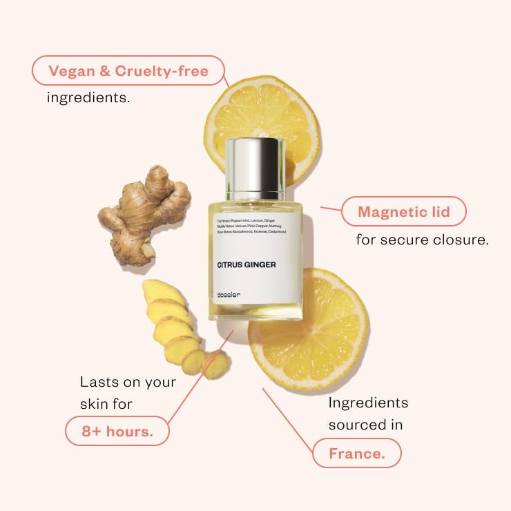 Dossier Citrus Ginger packaging box for premium unboxing experience.
