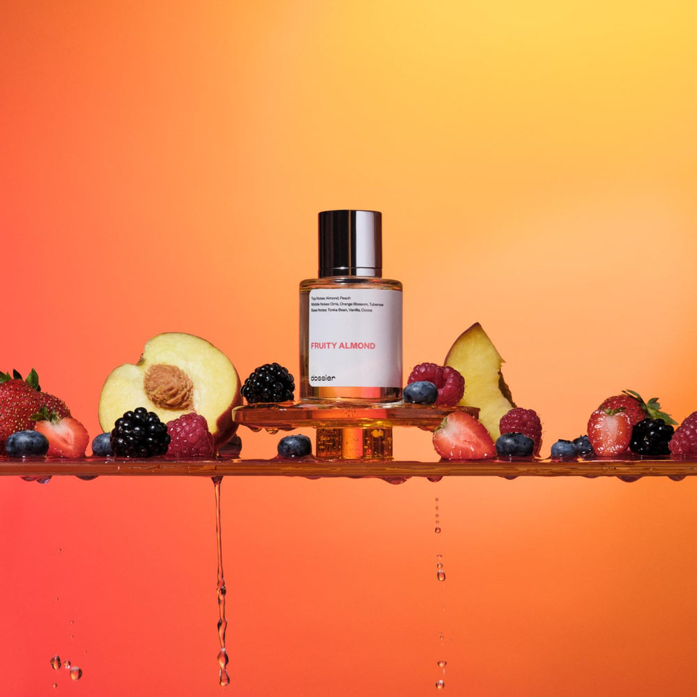Dossier Fruity Almond 50ml bottle ready for travel and daily use