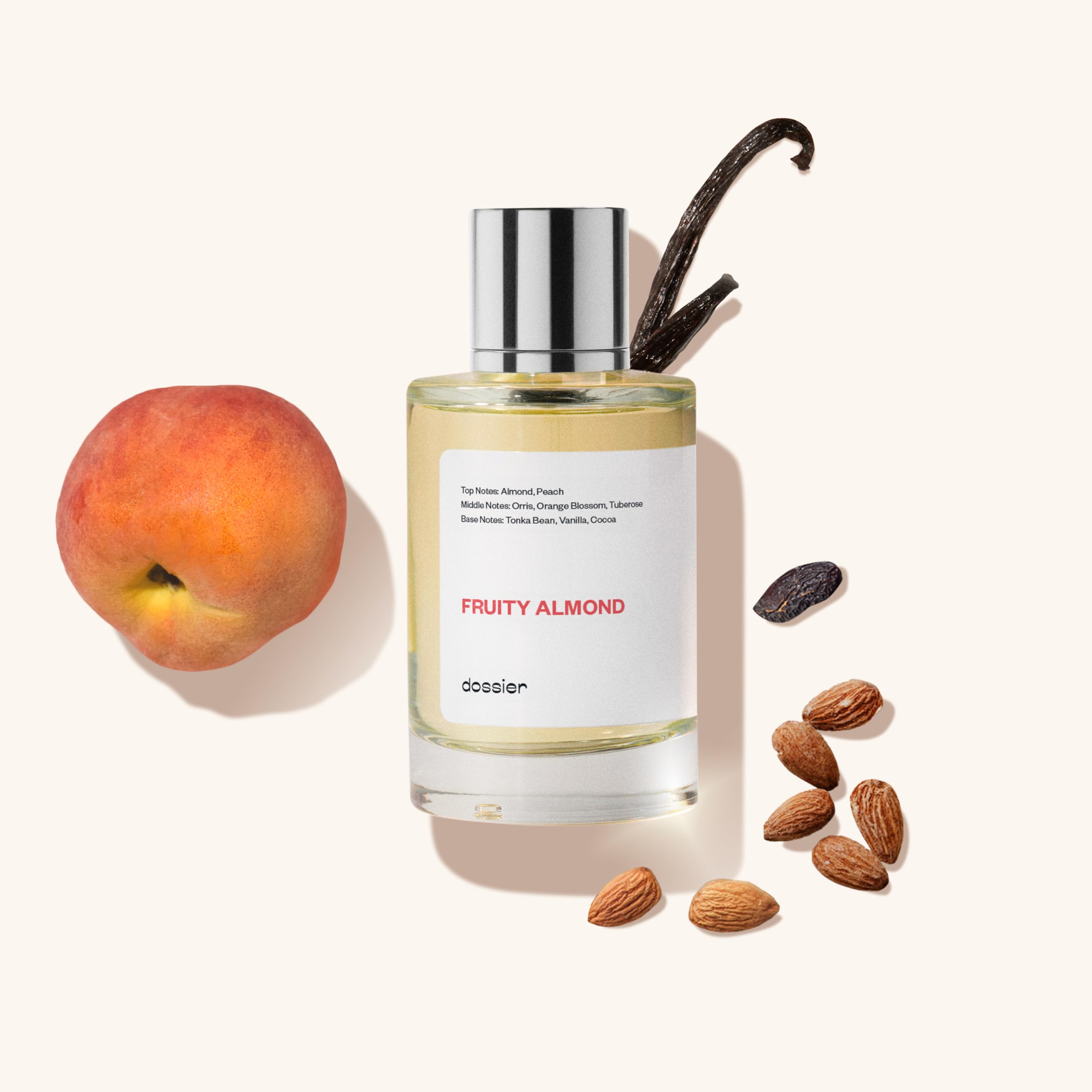 Dossier Fruity Almond ingredients infographic notes Grasse origin
