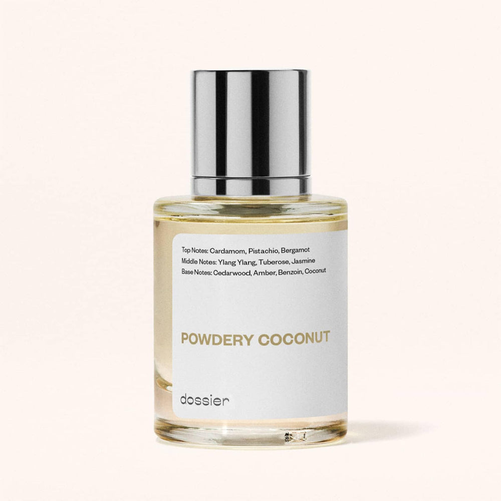 Dossier Powdery Coconut on wrist demonstrates subtle, lasting sillage