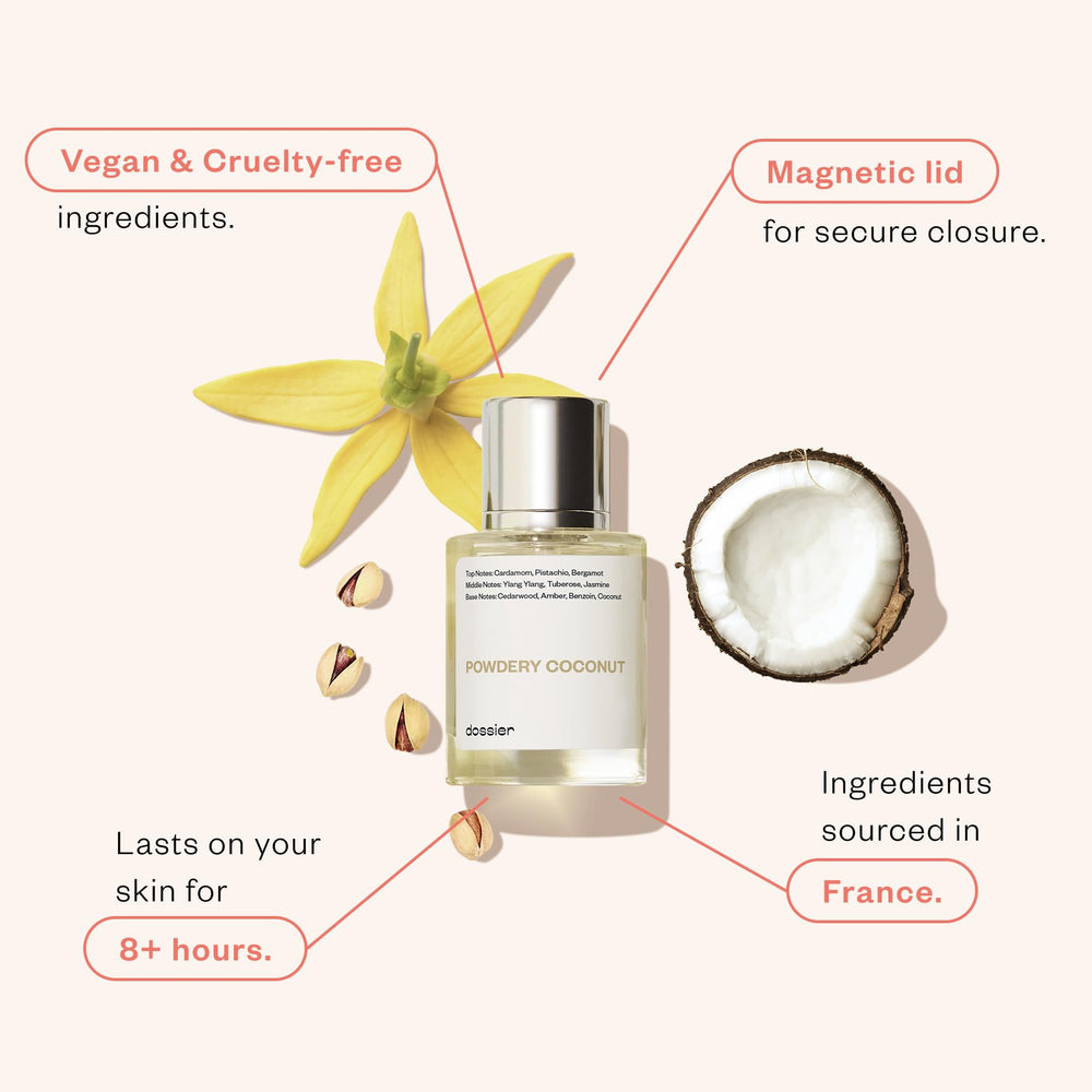 Dossier Powdery Coconut spray-application image for everyday use
