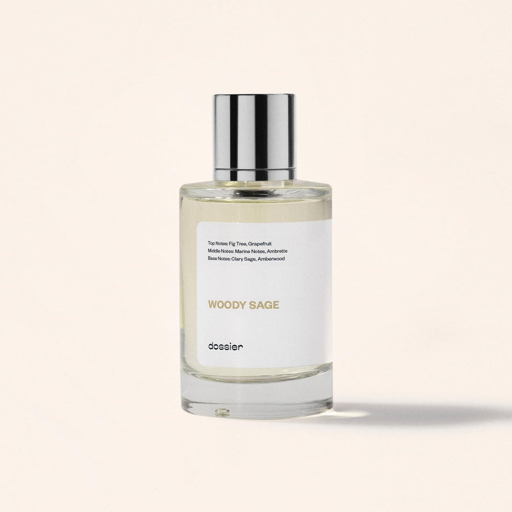 Dossier Woody Sage sea air essence hints freshness throughout the day.