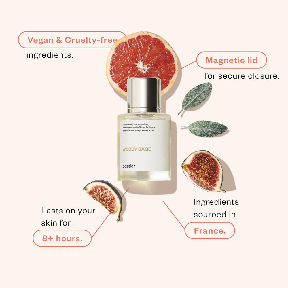 Dossier Woody Sage spray application enables even fragrance distribution.