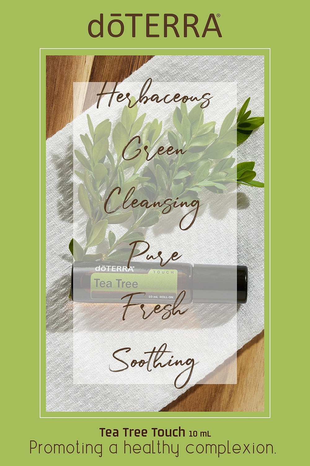 doTERRA Melaleuca Touch packaging shows compact 10 mL roll-on