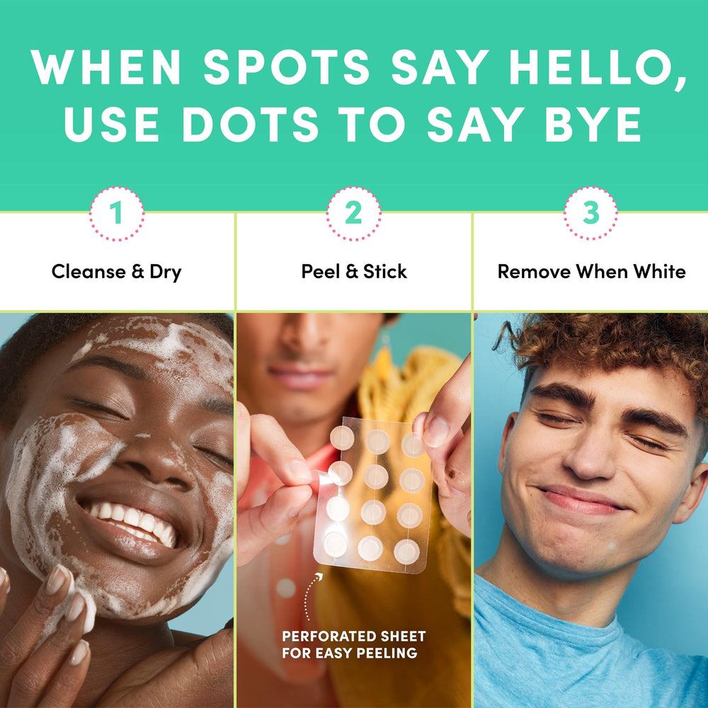Dots for Spots 60-count pack keeps a ready patch on hand for fast response.
