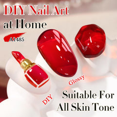 Double Rhythm 15ml gel polish being applied for an easy at-home manicure.