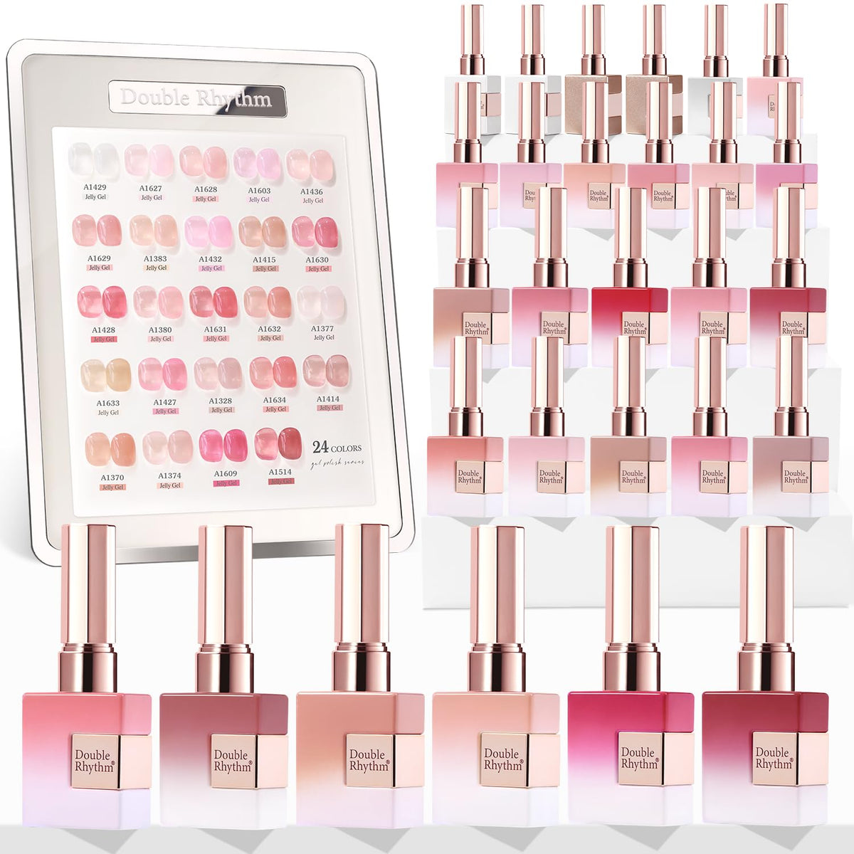Double Rhythm 28Pcs Gel Polish Set provides versatile color options for all seasons.
