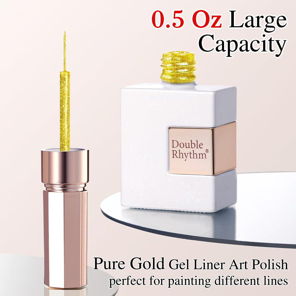 Double Rhythm 3D-effect gel polish creates depth and shimmer.
