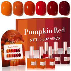 Double Rhythm 6pcs 15ml gel polish set swatches for all-season color options.