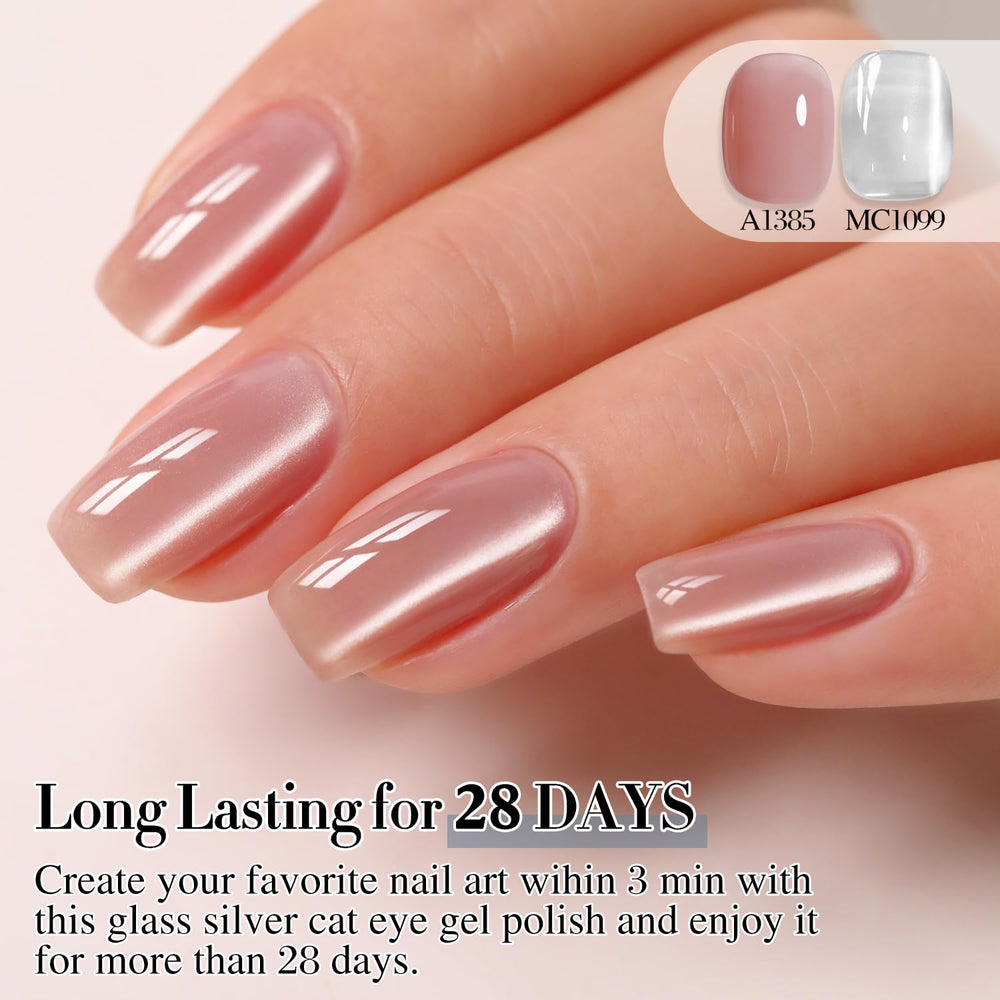 Double Rhythm gel manicure set shown for an at-home spa day.