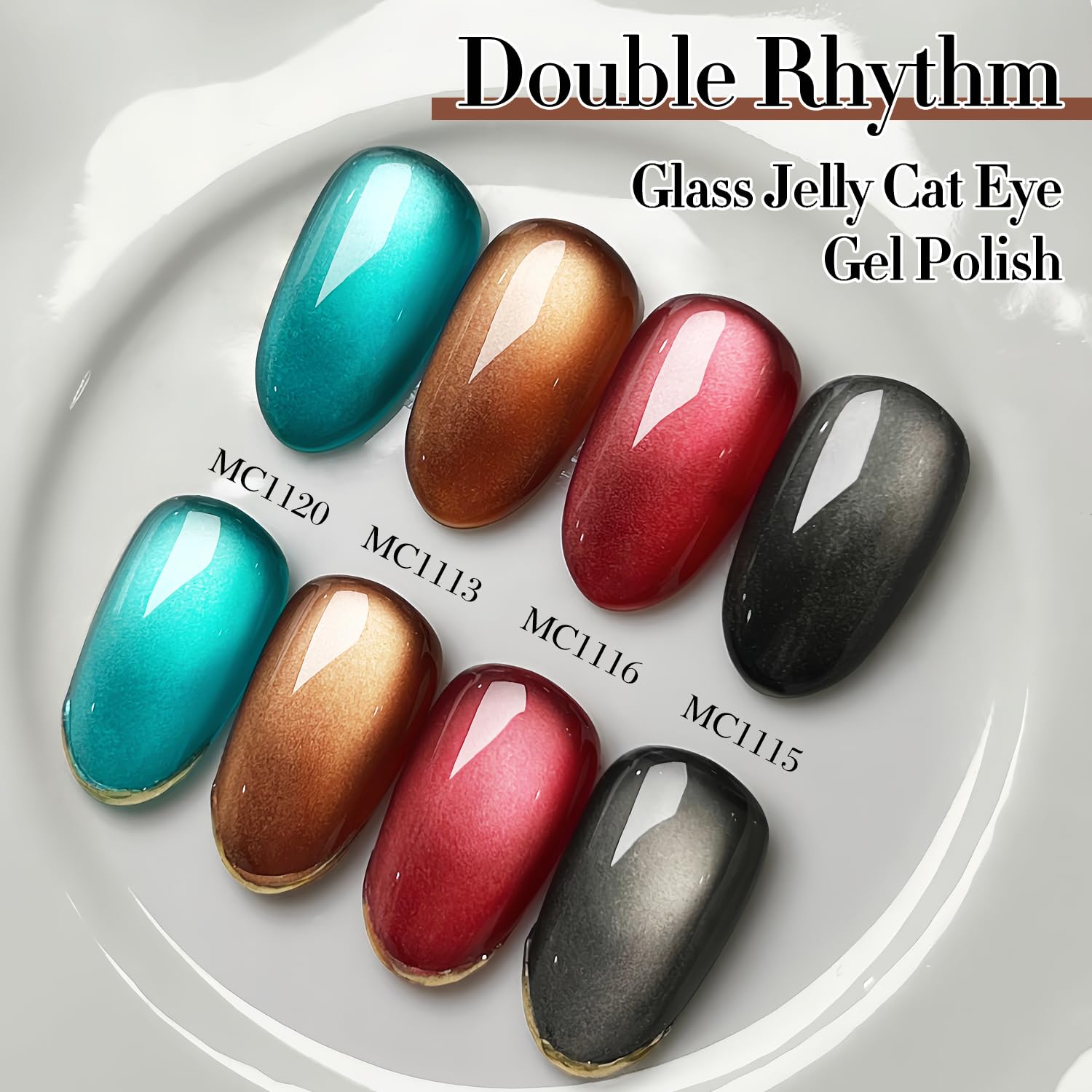 Double Rhythm at-home nail art session with DIY nails.