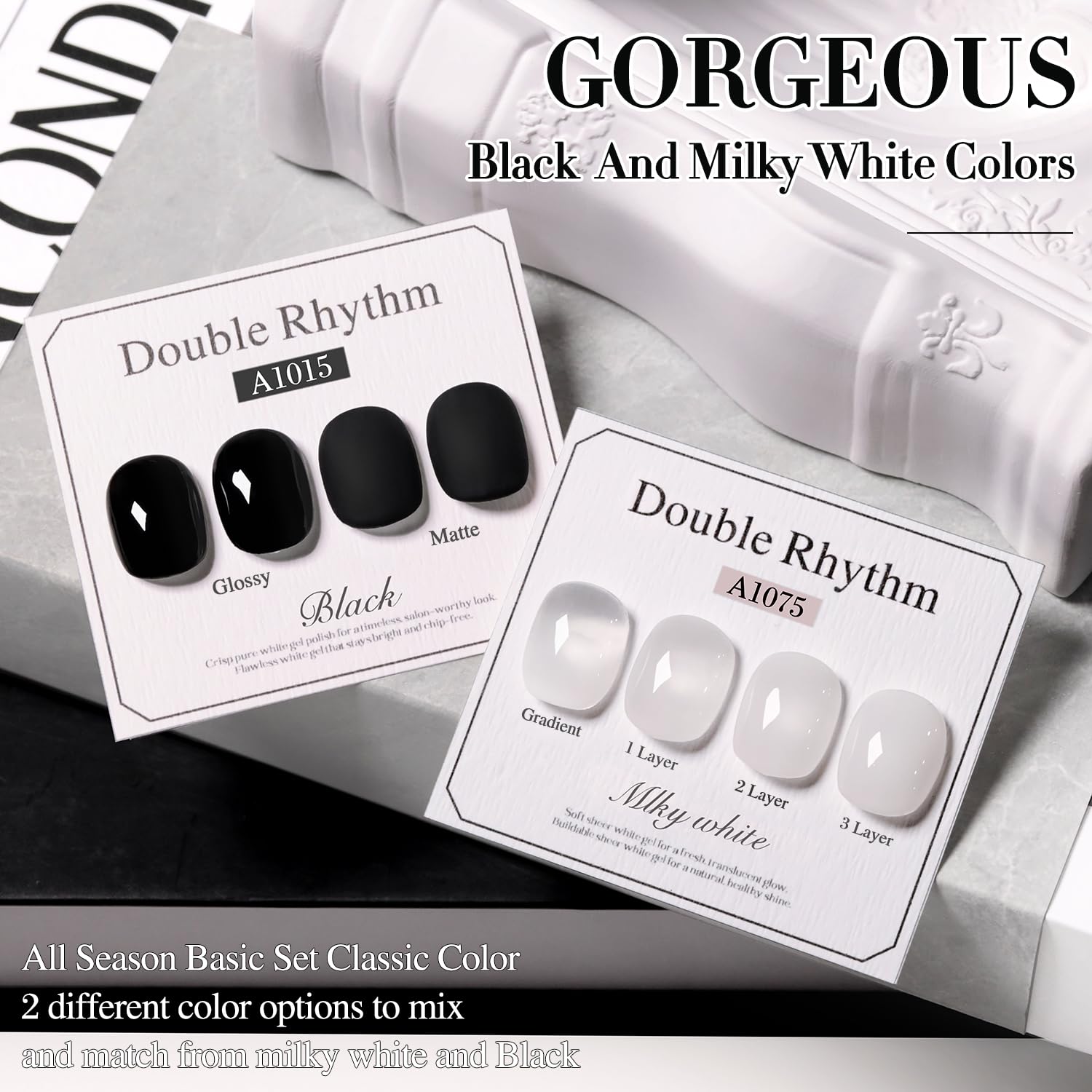 Double Rhythm base and top coat ready for flawless application.