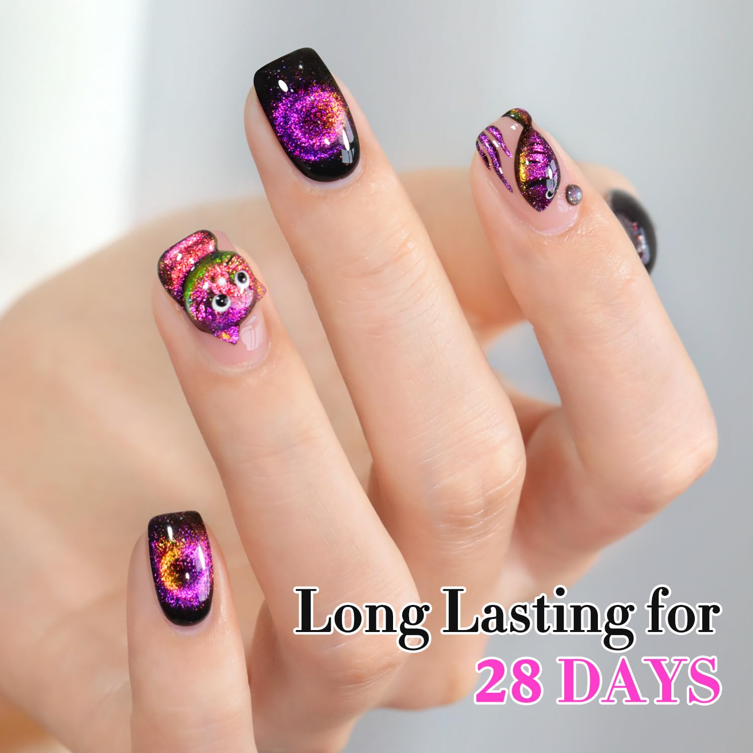 Base coat variations to pair with Double Rhythm cat eye gel polish
