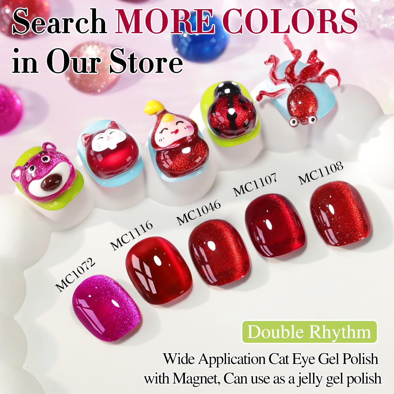 Double Rhythm base color compatibility encourages creative nail art combos.