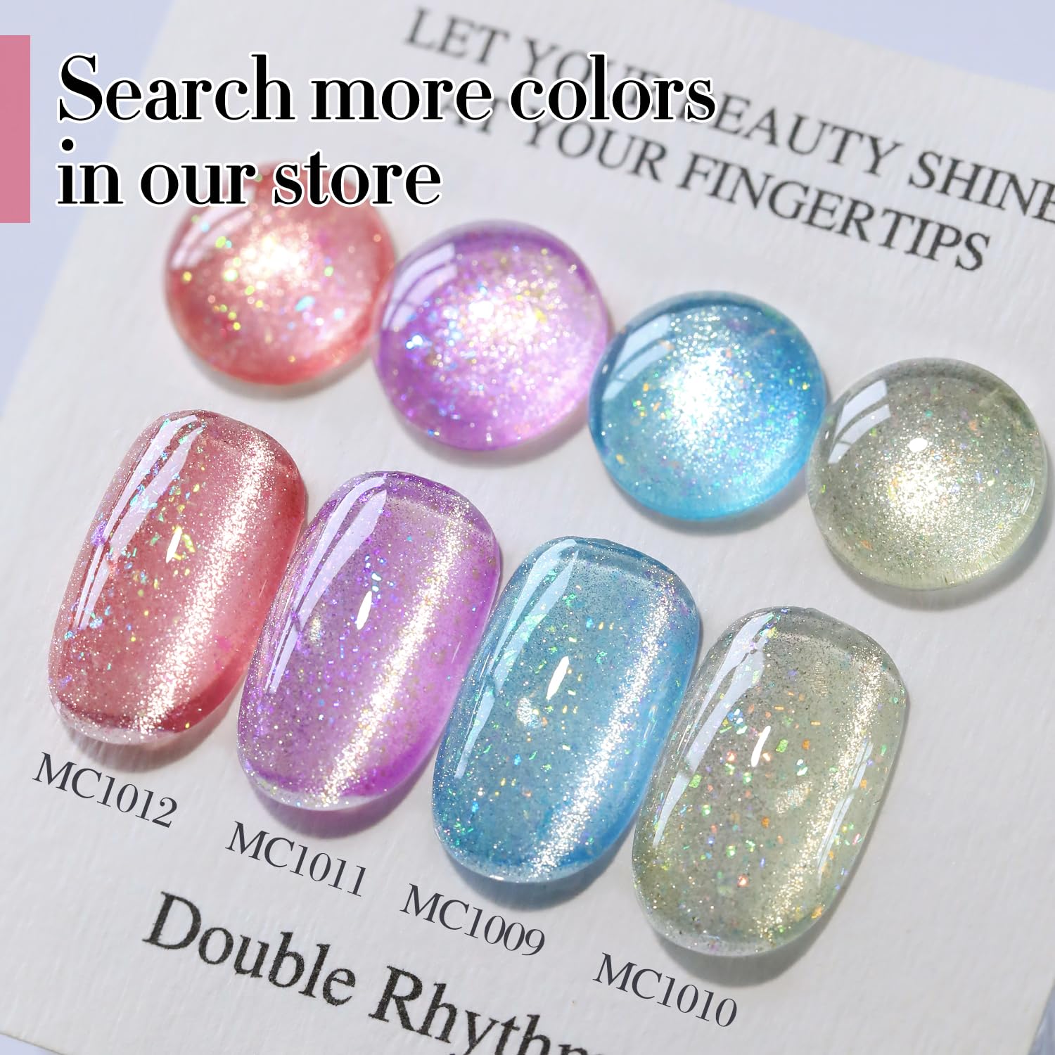 Double Rhythm base color variations invite creative nail art combinations