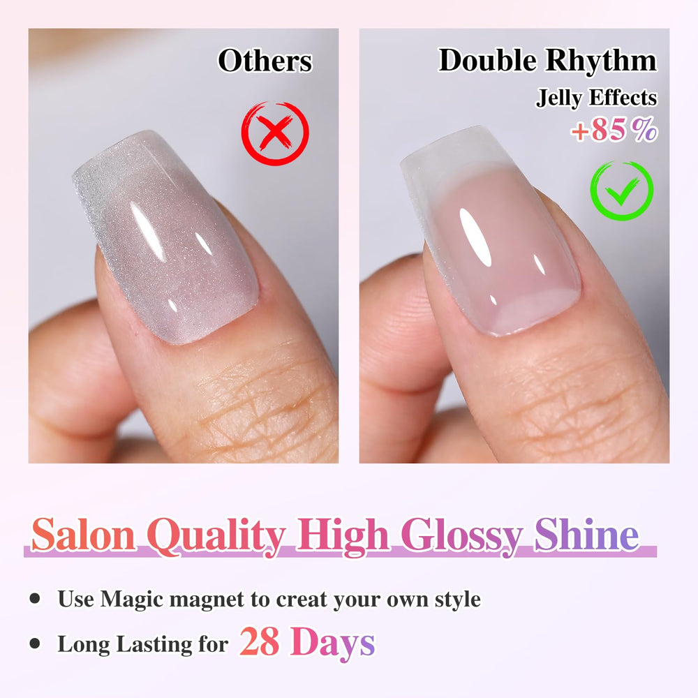 Double Rhythm beginner-friendly gel kit for easy nail art at home.