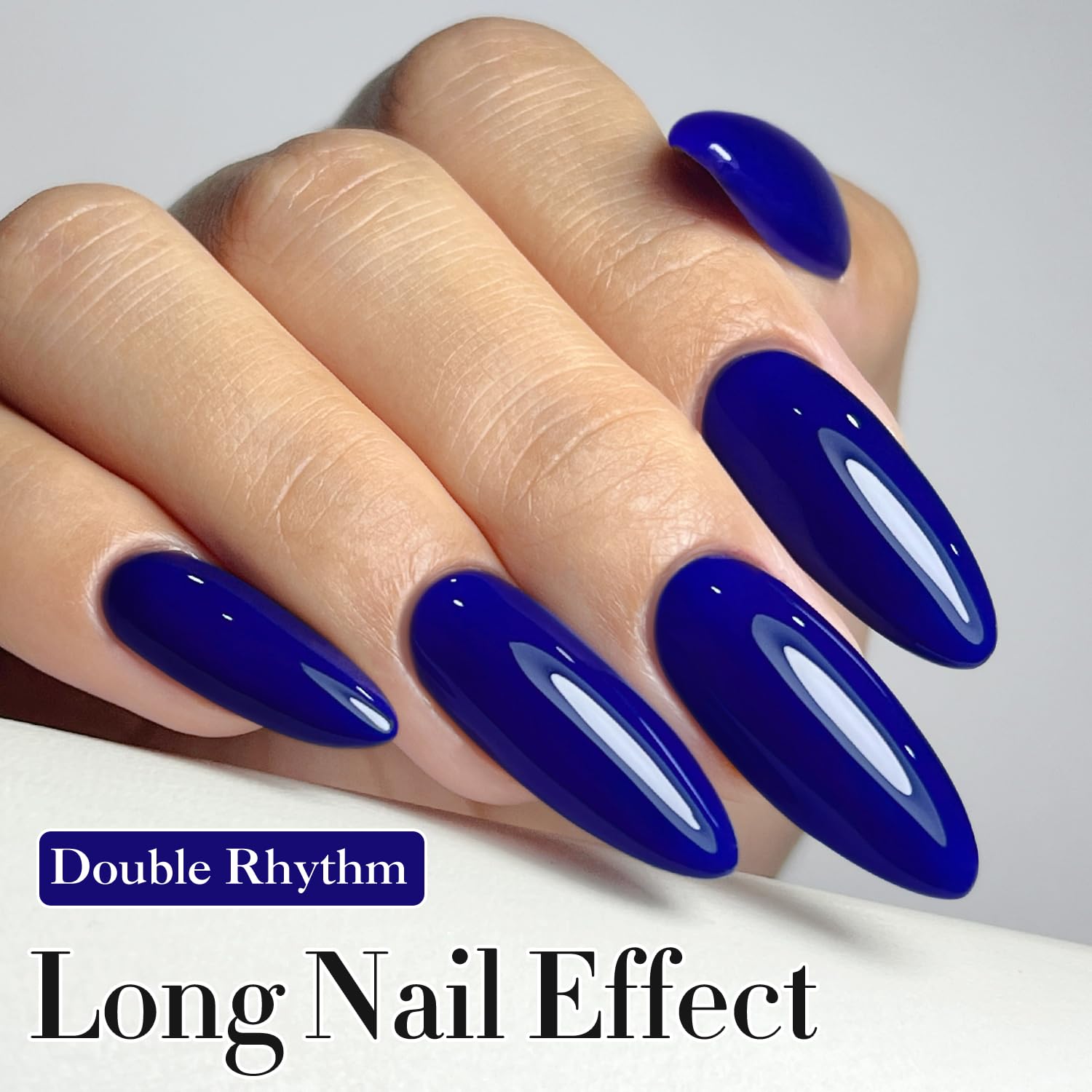 Double Rhythm bottle cap close-up emphasizes secure sealing for travel-ready polish.