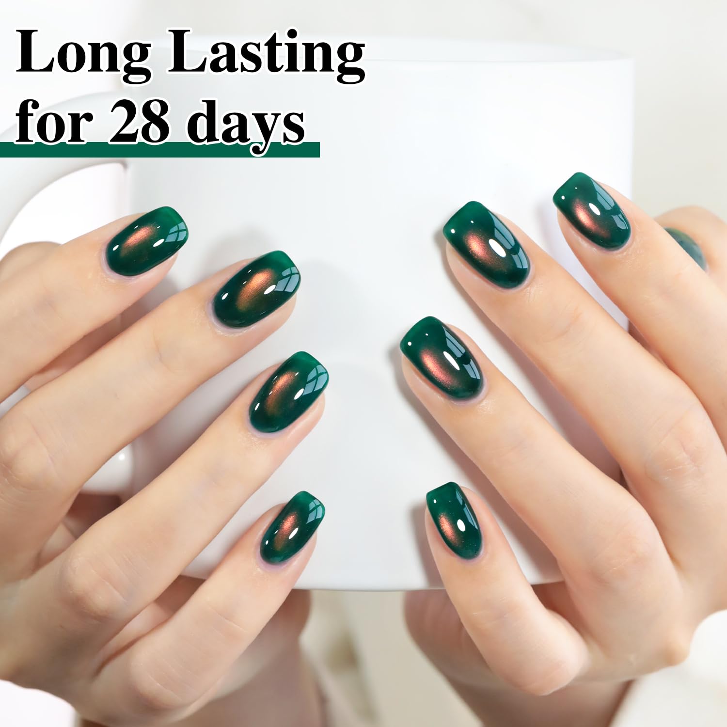 Double Rhythm magnet-on-nail close-up shows color shift