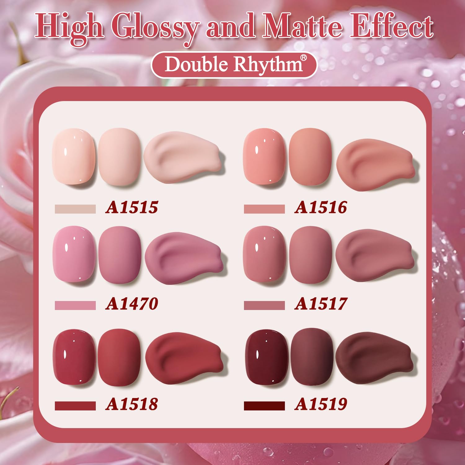 Double Rhythm bottle close-up highlighting pigment and viscosity.