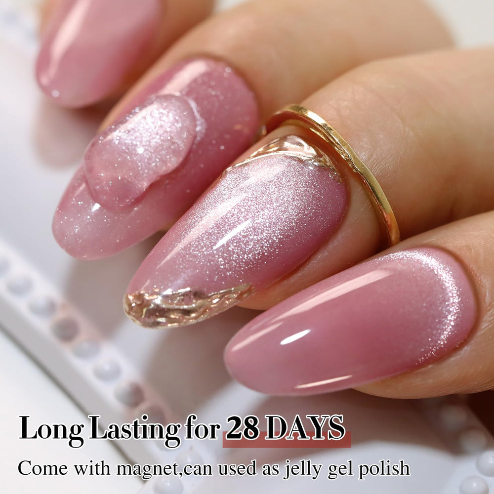 Bottle label close-up on Double Rhythm polish emphasizing safer formula