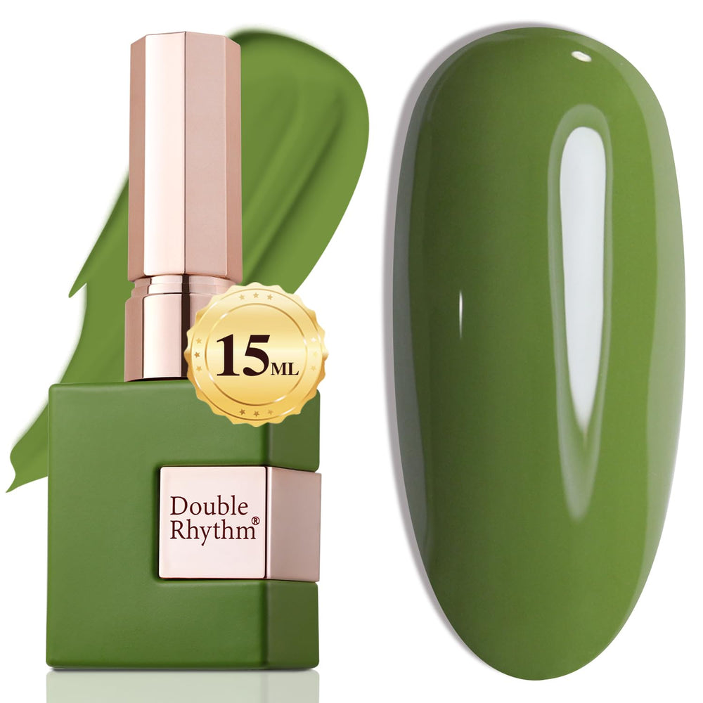 Double Rhythm gel polish bottle pouring for a smooth, flawless finish.