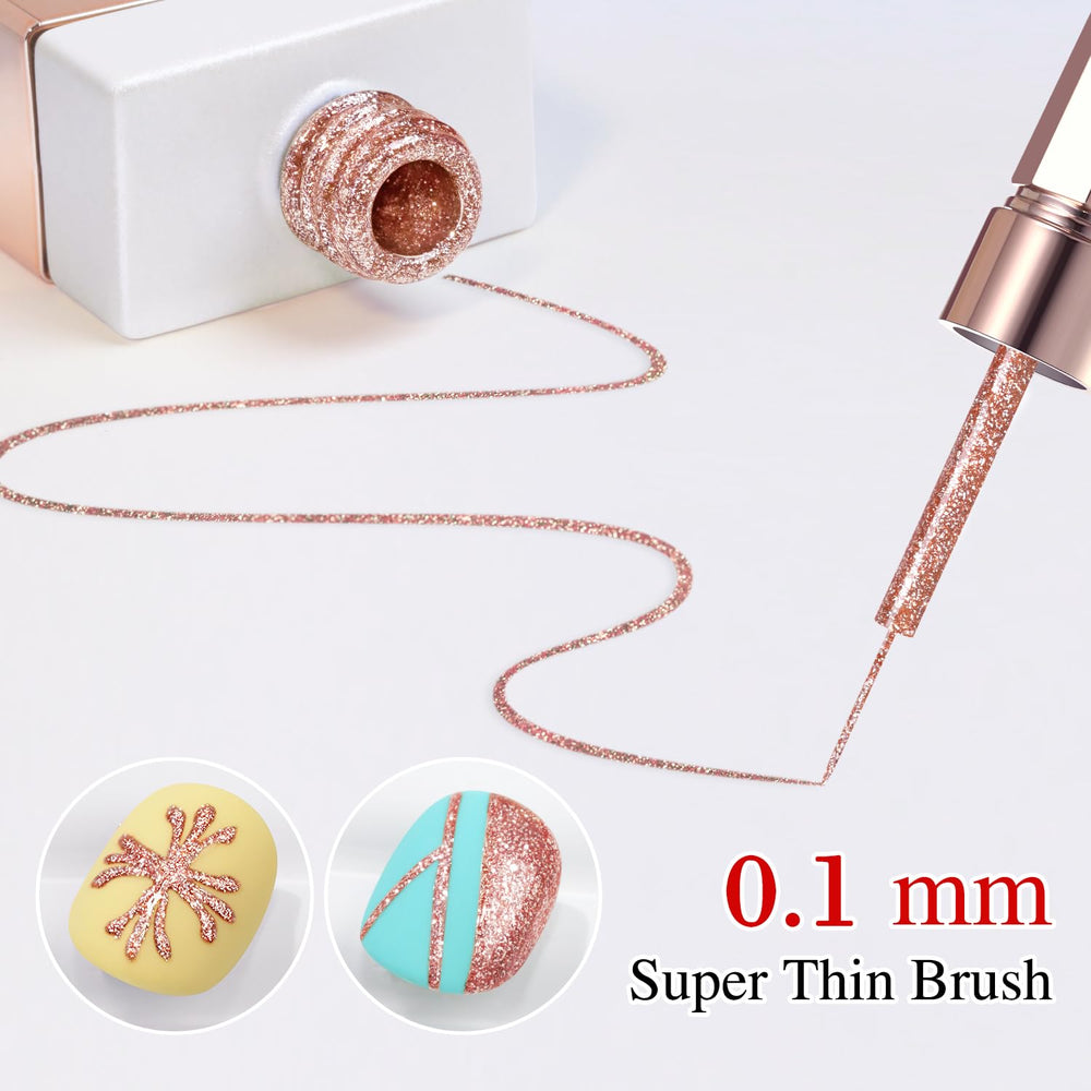 Double Rhythm Bronze-Gold nail swatch showcases luxurious chrome-like finish.