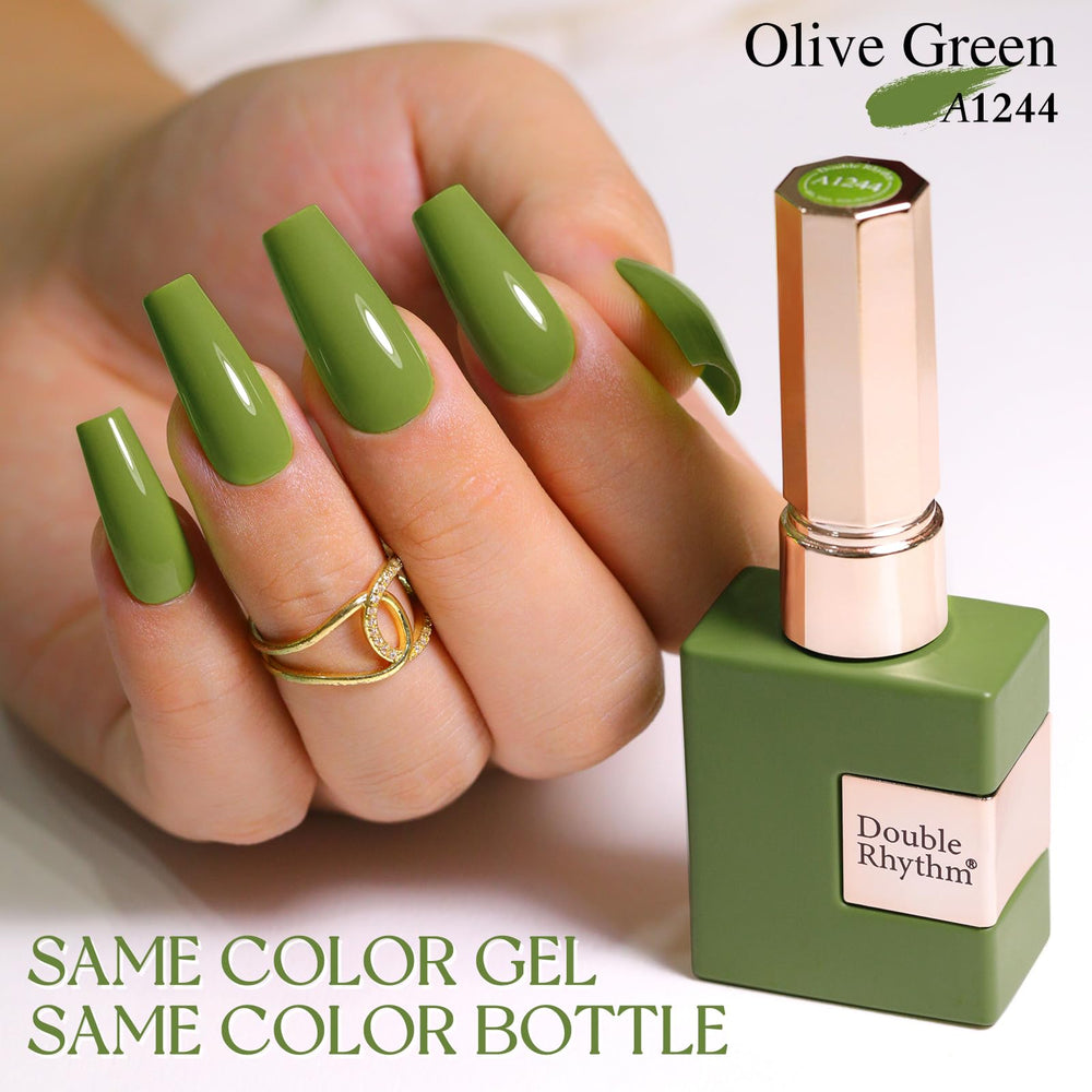 Double Rhythm gel polish brush in action enabling even, easy application.