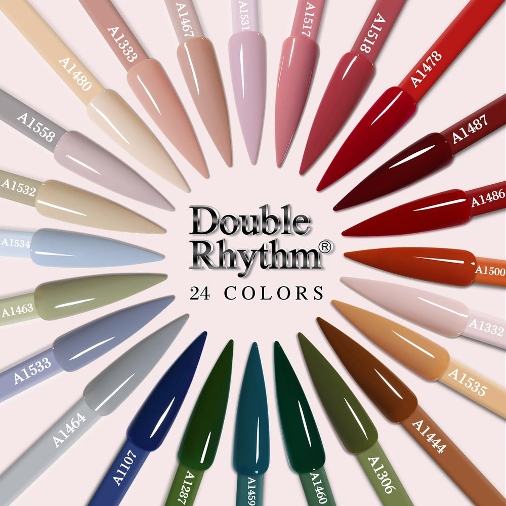 Double Rhythm building gel for length and enhanced durability.