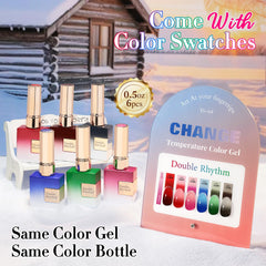 Double Rhythm burgundy gel polish 15ml for sophisticated nails.