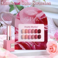 Double Rhythm burgundy gel polish swatches offer rich color payoff.