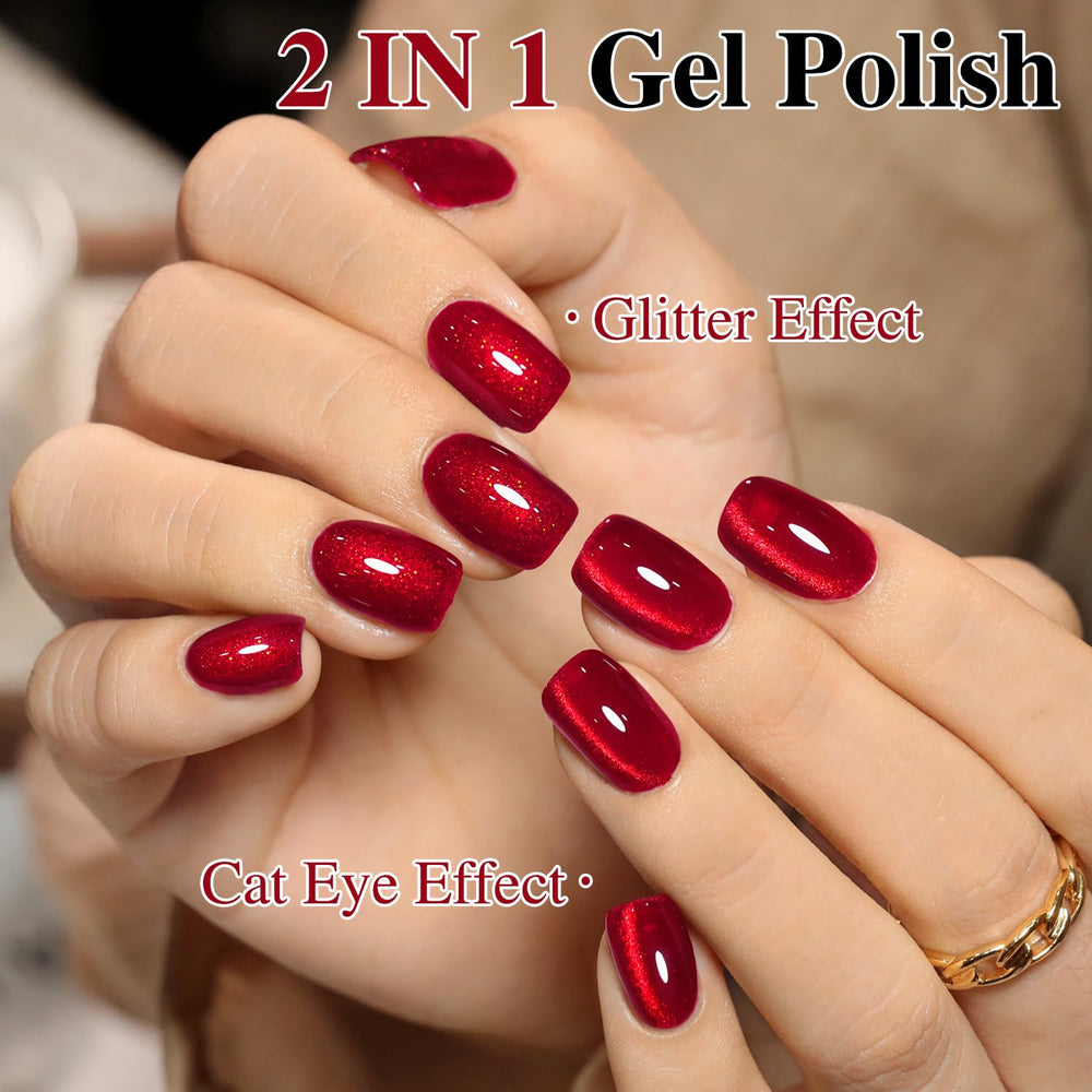 Double Rhythm cat eye gel polish magnet demonstrates magnetic nail art with shifting shimmer