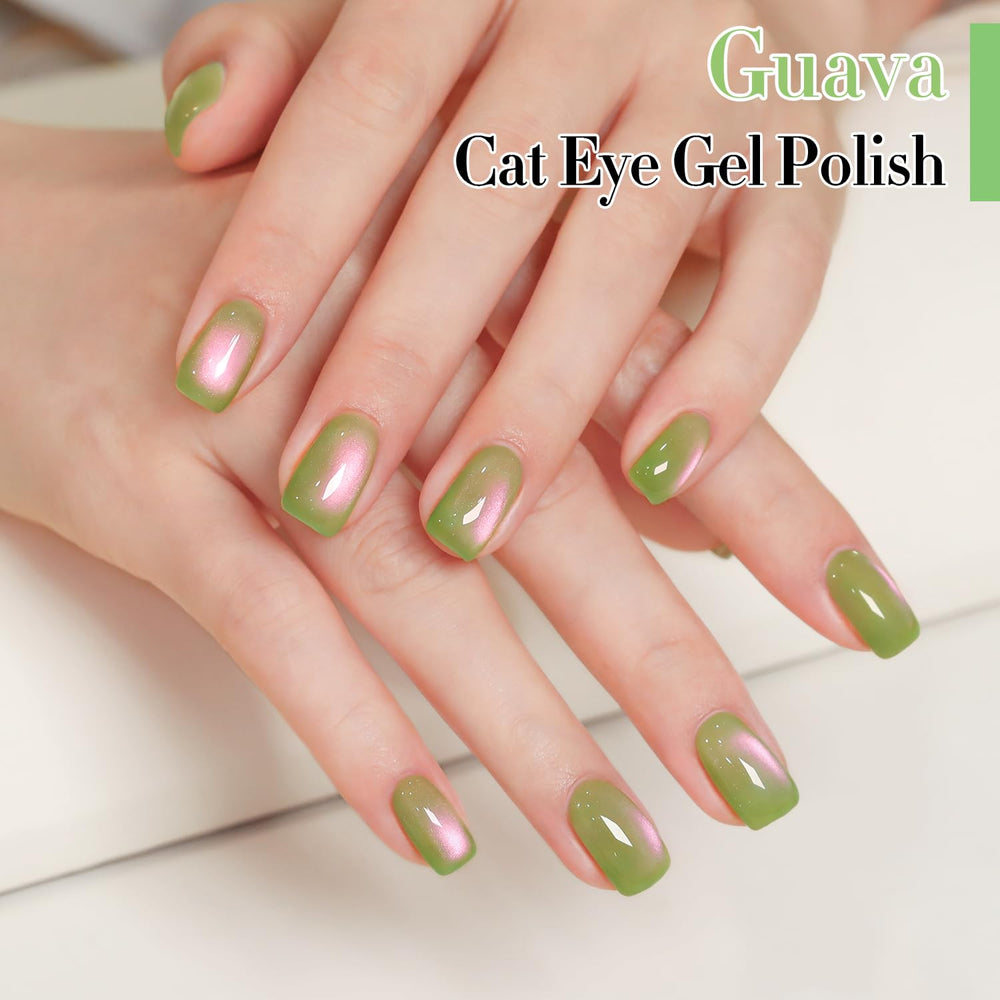Magnet tool shown with Double Rhythm gel polish for customizable cat-eye designs