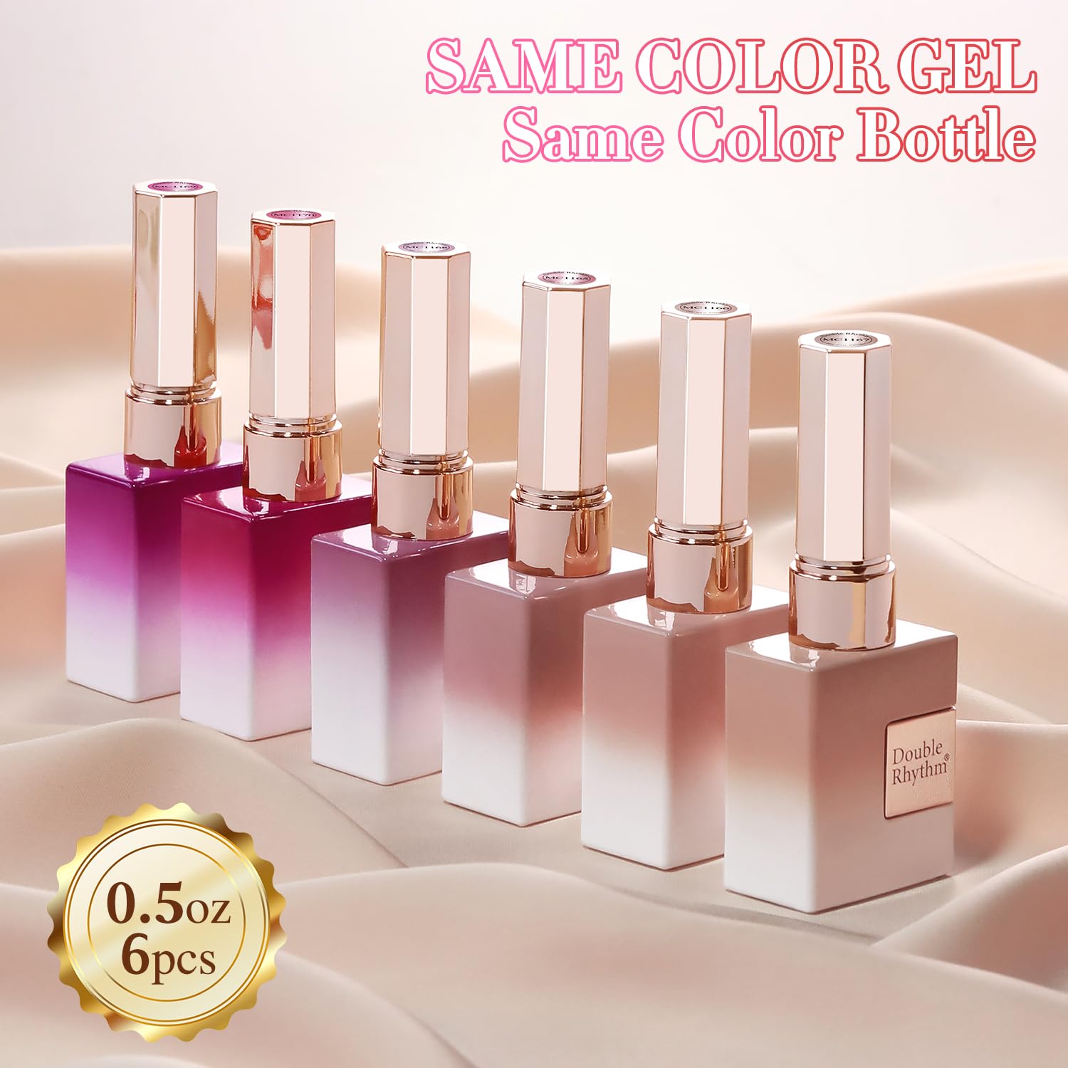 Base coat preparation for Double Rhythm gel polish application.