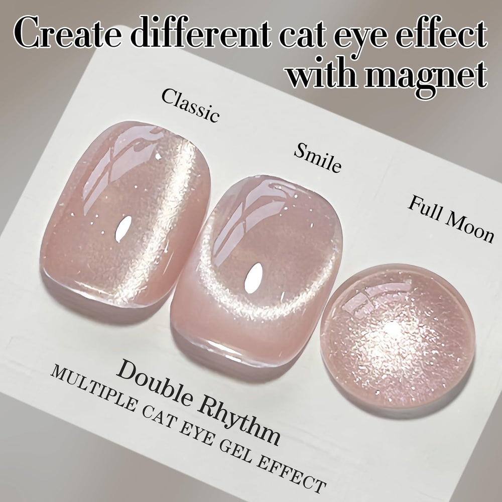Double Rhythm cat eye gel polish 15ml bottle with holographic shimmer